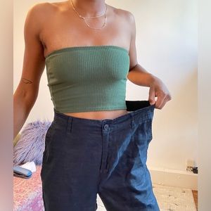 Muji Easy Navy Linen Pants Unisex M NWOT